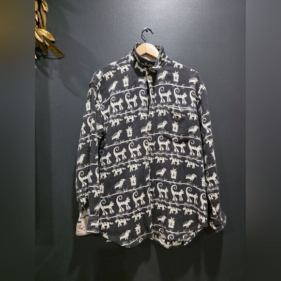 Lemon & Soda Vintage Natural Clothing Button Down Size M Primitive Jacket Top - Picture 1 of 8